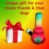 My Name is Bo da Bong, Funny Squeaky Weed Dog Toy, Cute Stuffed Parody Rasta Pot Bong, Cool Plush 420 Novelty Gift for Puppies & Small, Medium & Large