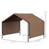 PawHut Portable Dog Tent Water Resistant for Outdoor Shade Protection, Brown