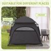 PawHut Pop Up Dog Tent for Extra Large and Large Dogs with Carry Bag, for Beach, Backyard, Home, Dark Gray