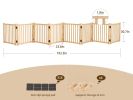 Wooden Freestanding Dog Gates for The House,Dog Gates for Doorways, Stairs,Wood Dog Fences Indoor Pet Gate,Step Over Fence-8 Panel 31"H