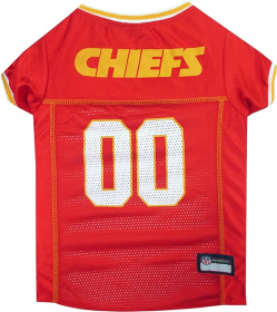 Kansas City Chiefs Pet Striped Jersey (size: LG)