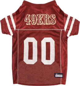 San Francisco 49ers Pet Striped Jersey (size: LG)