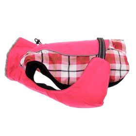 Alpine All-Weather Dog Coat - Raspberry Plaid (size: X-Small)