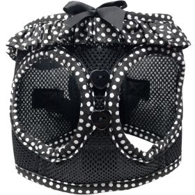 American River Choke Free Dog Harness Polka Dot Collection - Black and White Polka Dot (size: X-Small)
