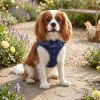 American River Choke Free Dog Harness Polka Dot Collection - Navy