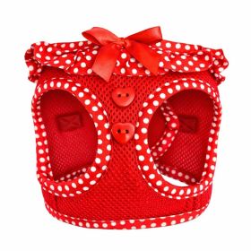 American River Choke Free Dog Harness Polka Dot Collection - Red (size: X-Small)