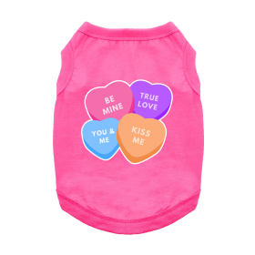 Conversation Hearts Dog Shirt (size: X-Small)