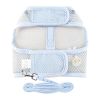 Cool Mesh Dog Harness with Leash - Blue Daisy
