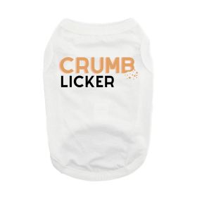 Crumb Licker Dog Shirt - White (size: X-Small)