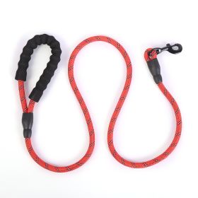 Strong Nylon Braided Dog Leash (Color: Red, size: S)