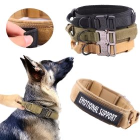 Pet Collar For Dog & Cat; Adjustable Nylon Outdoor Dog Collars For Medium Large Dogs; Dog Collar (Color: Khaki, size: Xl)