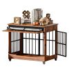 38" Wooden Indoor Dog Crate; Furniture Style