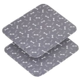 Washable Dog Pee Pads, 2 Pieces 18inchx24inch / 34inch X 36inch Reusable Puppy Pee Pads, Absorbent Pee Pads with Bone Print (size: 34in X 36in 2-Pack)