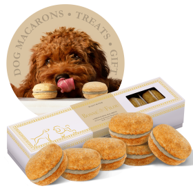 Dog Macarons - Count of 6 (Dog Treats | Dog Gifts) (Flavor: Peanut Butter)