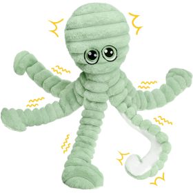 Octopus Design Pet Grinding Teeth Squeaky Plush Toy, Chewing Toy For Dog Interactive Supply, Animal Pet Toy For Small Medium Dog (Color: Green)