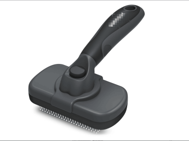 Self Cleaning Slicker Brush - Deshedding Grooming Tool for Dogs & Cats (Color: Gray)