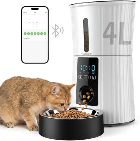 4-liter Capacity Intelligent Pet Food Dispenser (Color: White)