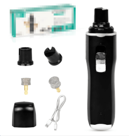 2 Speed Electric Rechargeable Dog Nail Trimmer, Quiet and Low-Vibration (Color: Black-525)