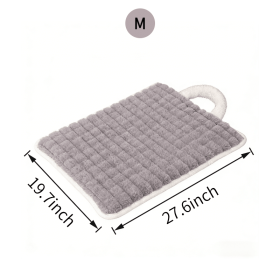 Dog Mat with Carry Handle (Color: Grey, size: M)
