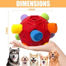 Dog Snuffle Ball-Interactive Puzzle Dog Toys Encourage Natural Foraging Skills Slow Feeder for Training and Stress Relief (Color: GREEN +BLUE)