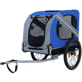 Large Folding Bike Trailer for Dogs – 120LB Capacity All-Terrain Pet Carrier, Durable Steel Frame for Cycling, Jogging, Camping & Outdoor Adventures, (Color: as Pic)