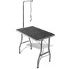 Dog Grooming Table Black Engineered wood with rubber surface Medium