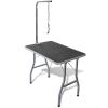 Dog Grooming Table Black Engineered wood with rubber surface Medium