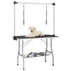 Dog Grooming Table Black and Silver