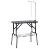 Dog Grooming Table Black and Silver