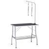 Dog Grooming Table Black and Silver
