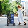 4-in-1 Double Pet Stroller with Detachable Carrier