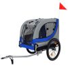 Large Folding Bike Trailer for Dogs – 120LB Capacity All-Terrain Pet Carrier, Durable Steel Frame for Cycling, Jogging, Camping & Outdoor Adventures