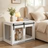 Heavy Duty Furniture Style Dog Crate with Sliding Barn Door