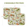 Qeils Reusable Puppy Pads, Washable Pee Pads for Dogs 2 Pcs 18"x24" 3D Printed Super Absorbent Leakproof Dog Training Pads, Non-Slip Potty Pads for Wh
