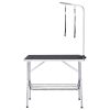 Dog Grooming Table Black and Silver