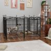 Dog Playpen Indoor 32 inch 8 Panels Metal Dog Pen Pet Dog Fence Outdoor Exercise Pen with Doors, Heavy Duty Dog Fence Puppy Pen for Large Medium Small