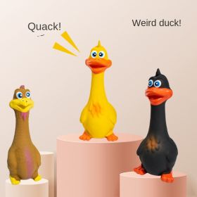 Duck/Chicken Latex Sounding Bite Resistant Dog Toy (Color: yellow duck)