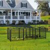 Dog Playpen Indoor 24 inch 8 Panels Metal Dog Pen Pet Dog Fence Outdoor Exercise Pen with Doors, Heavy Duty Dog Fence Puppy Pen for Large Medium Small