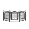 Dog Playpen Indoor 24 inch 8 Panels Metal Dog Pen Pet Dog Fence Outdoor Exercise Pen with Doors, Heavy Duty Dog Fence Puppy Pen for Large Medium Small