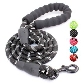 Pet Leash With Reflective & Comfortable Padded Handle (Color: Grass Green, size: 1.2cm*150cm)