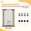 41" Easy Open Indoor Dog Gates for Doorways, House, Stair - Black