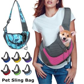 Pet Puppy Carrier Shoulder Bag (Color: dark blue, size: L)