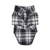Flannel Dog Shirt - Black and White Plaid