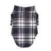 Flannel Dog Shirt - Black and White Plaid