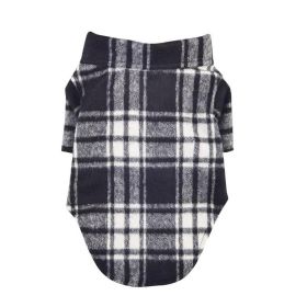 Flannel Dog Shirt - Black and White Plaid (size: XX-Small)