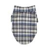 Flannel Dog Shirt - Gray and Blue Plaid