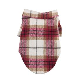 Flannel Dog Shirt - Red and White Plaid (size: XX-Small)