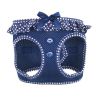 American River Choke Free Dog Harness Polka Dot Collection - Navy