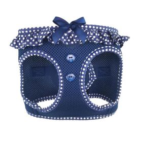 American River Choke Free Dog Harness Polka Dot Collection - Navy (size: X-Small)