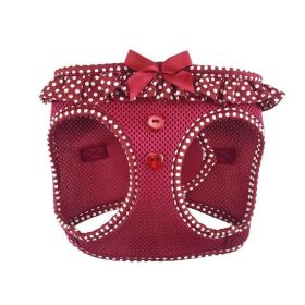 American River Choke Free Dog Harness Polka Dot Collection - Wine (size: X-Small)